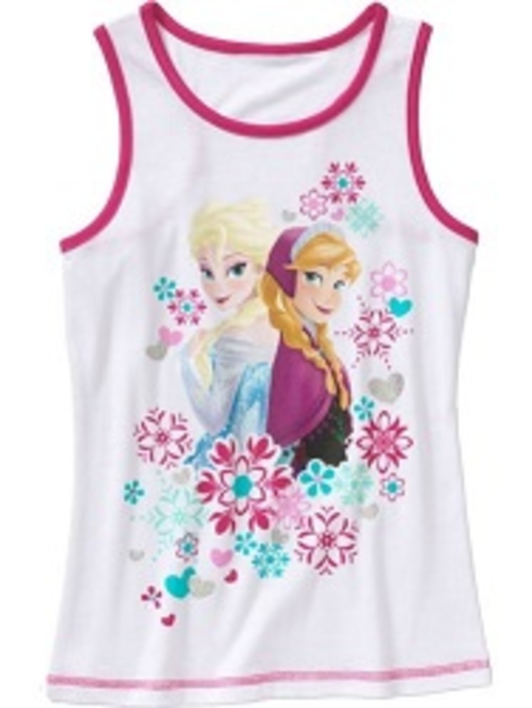 Disney Frozen Anna & Elsa Girls Racer Back Tank Top X-Large - NEW